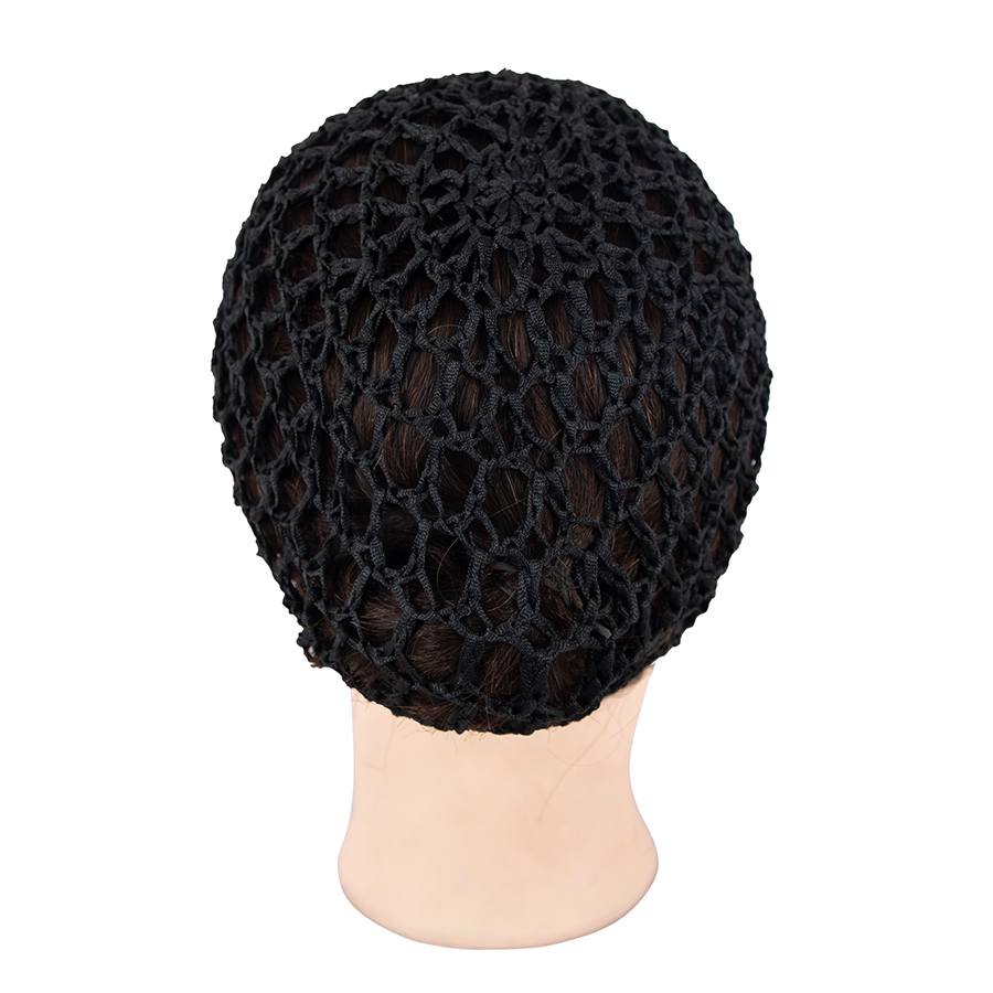 Filet à cheveux en maille au Crochet pour femmes, 1 pièce, accessoire de couverture de cheveux en tricot de rayonne douce pour dormir (noir)