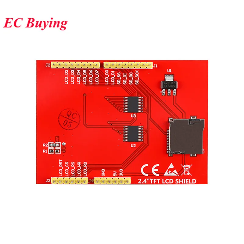 Módulo de pantalla táctil LCD TFT a Color de 2,4 pulgadas y 2,4 pulgadas, controlador HD 320*240 ILI9341 para placa de desarrollo Arduino R3 Mega2560