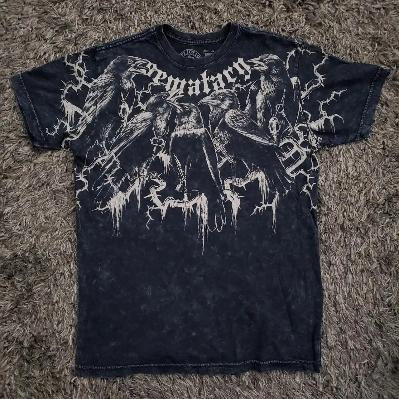 2000er Jahre Affliction T-Shirt Kleidung Retro Punk Hip Hop Grafikdruck Übergroßes T-Shirt Herren neue Rundhals-Baumwolle Kurzarm-Tops