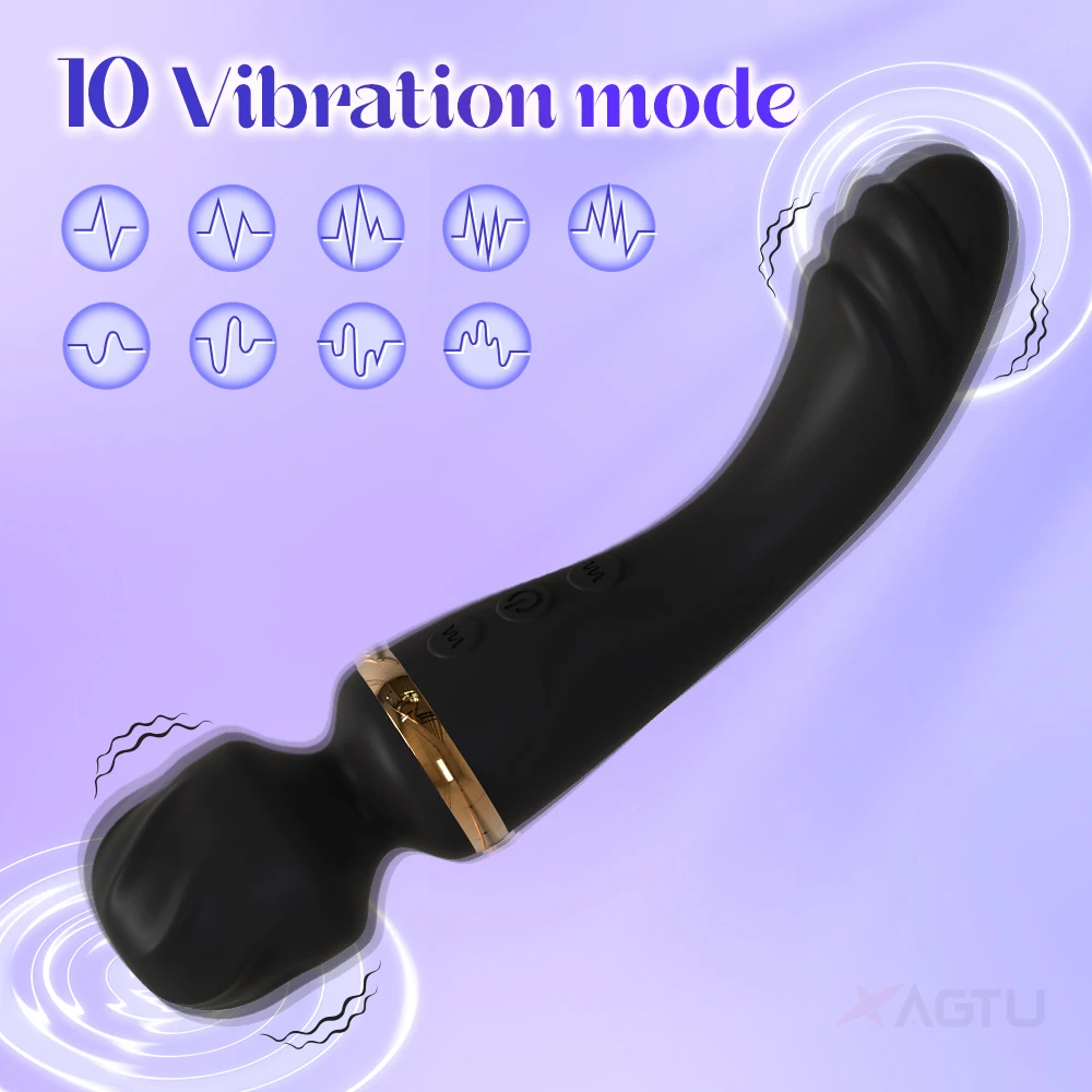 여성용 AV 진동기 질 마사지기 USB 충전식 2 모터 G Spot Clit Clitoris 자극기 여성 섹스 토이 성인 용품
