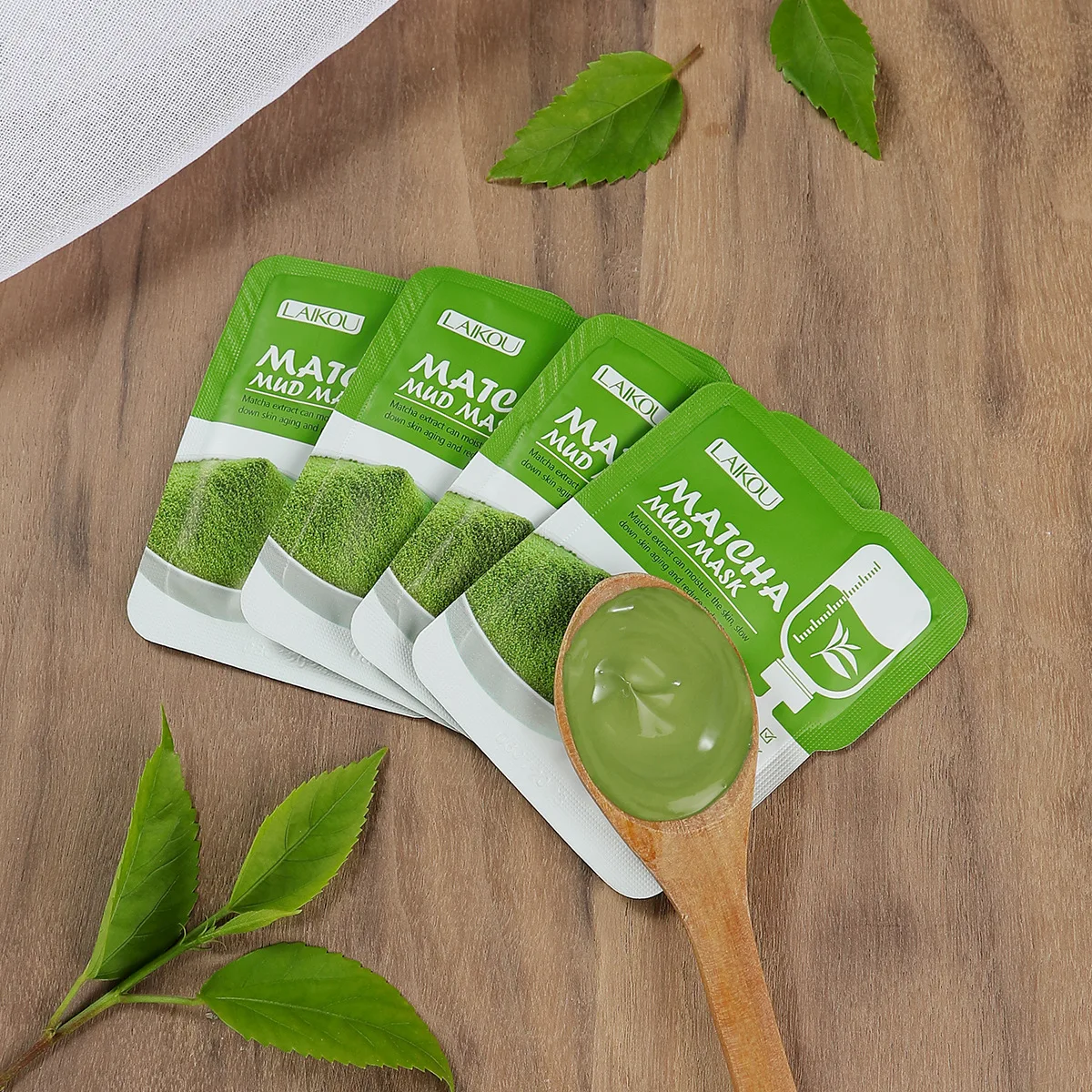 LAIKOU 5 Chiếc Mặt Nạ Bùn Mặt Nạ Đất Sét Sakura Matcha Cà Tím Tinh Đậu Xanh Kiểm Soát Dầu Làm Sạch Sâu Làm Trắng chăm Sóc Da Mặt