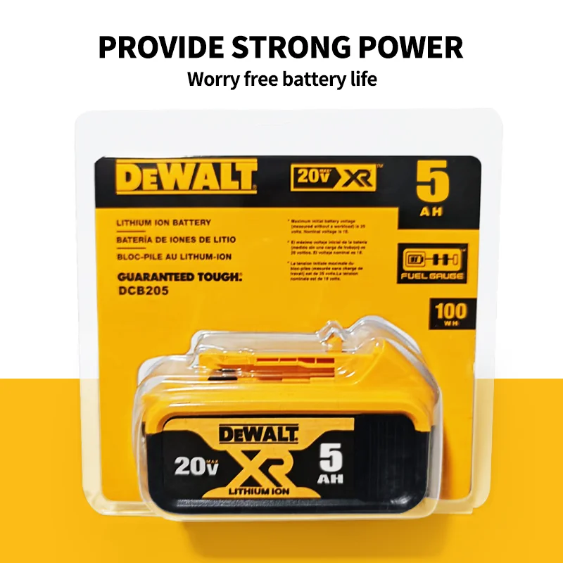 Оригинальный Dewalt 20V 6.0AH5. 018650   Литиевая аккумуляторная батарея подходит DCB184 DCB206DCB205DCB200 DCB609 Батарея Dewalt 20 В-60 В