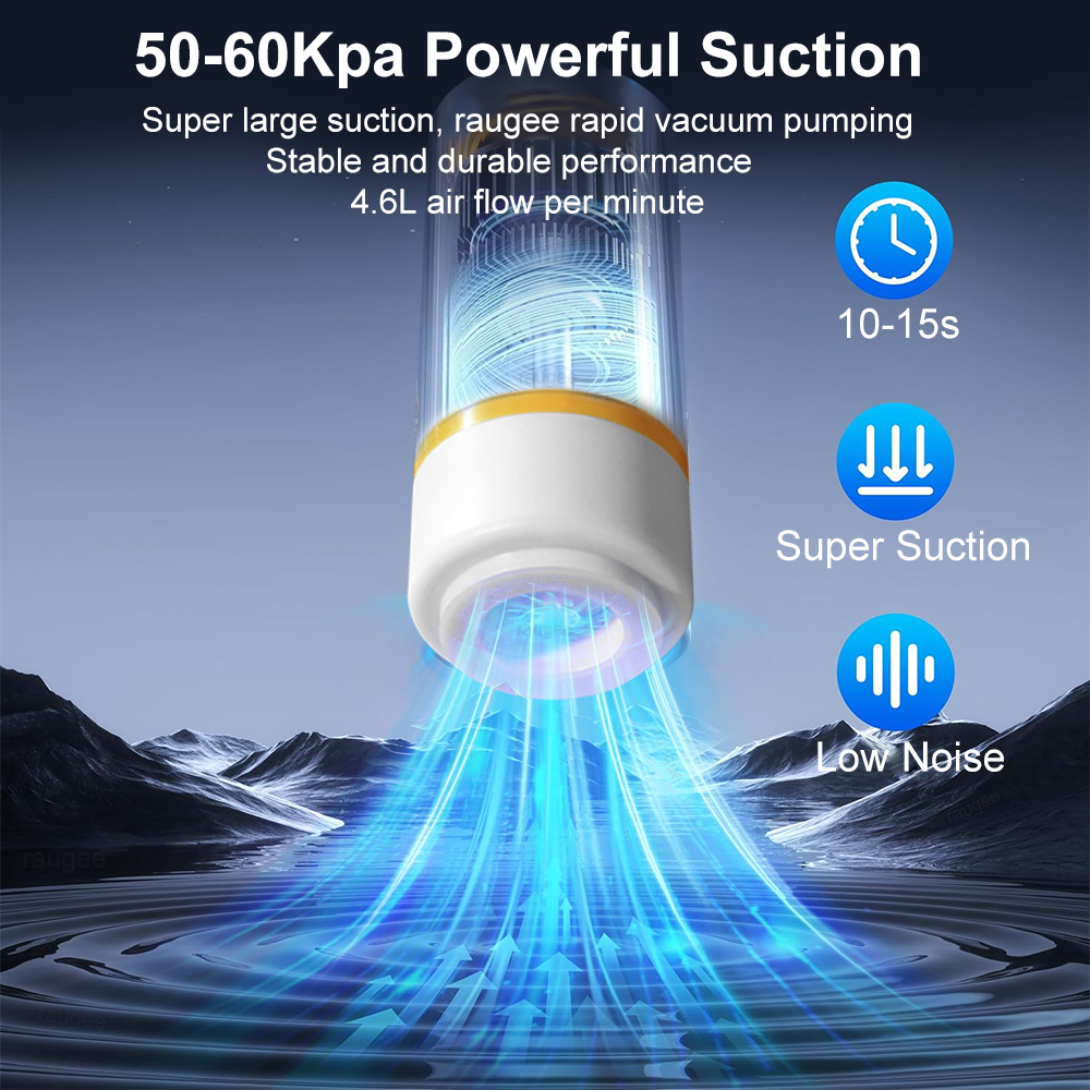 Mini bomba de aire eléctrica recargable para alimentos frescos, bolsa sellada al vacío, bolsa de almacenamiento, máquina automática de compresión al vacío