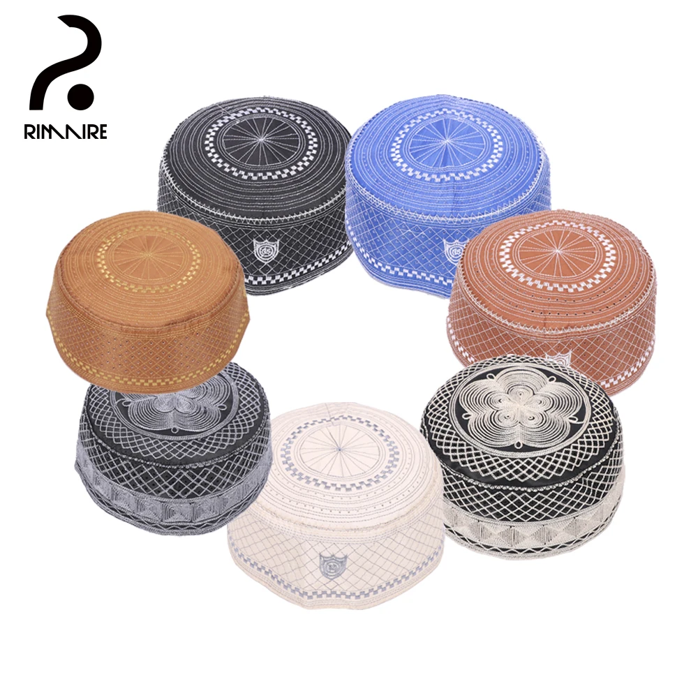 9 cores homens muçulmanos yarmulke premium islâmico respirável chapéus para homens primavera outono capa de cabelo yarmulkes festa negócios raramente