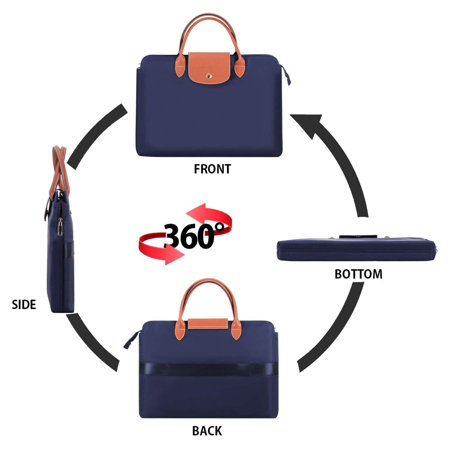 Laptop Bag com costas ombro, emendado cor, portátil, 13 em, 14 em