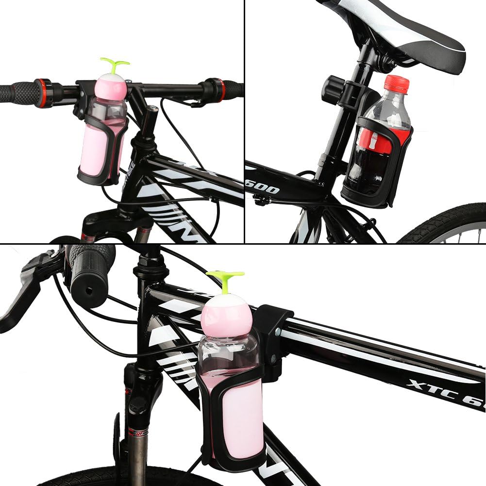 Suporte de copo de bicicleta, suporte de garrafa de água de bicicleta, suporte de copo de rotação universal de 360 graus para bicicleta, carrinho, scooter, walker, wh