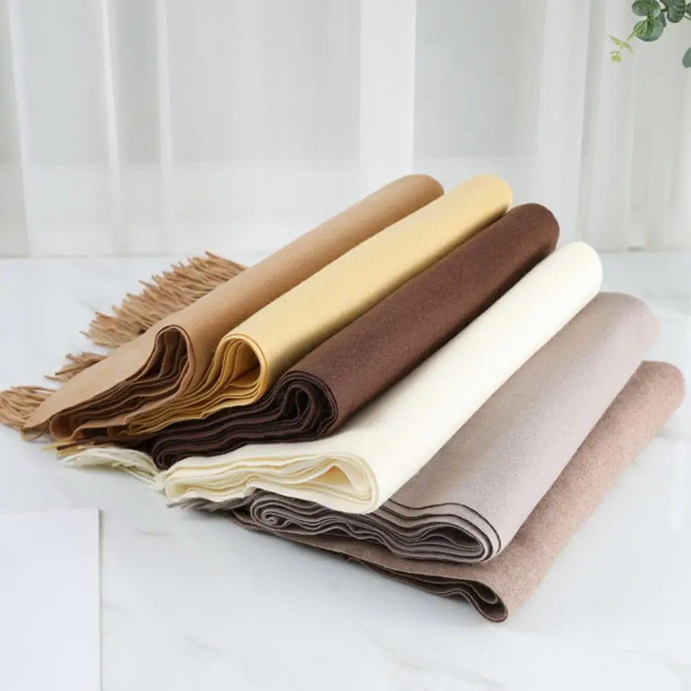 Mùa Đông 2022 Khăn Choàng Cashmere Nữ Dày Ấm Khăn Choàng Pashmina Sò Len Màu Tua Rua Nữ Chăn Echarpe Bufanda Hijab