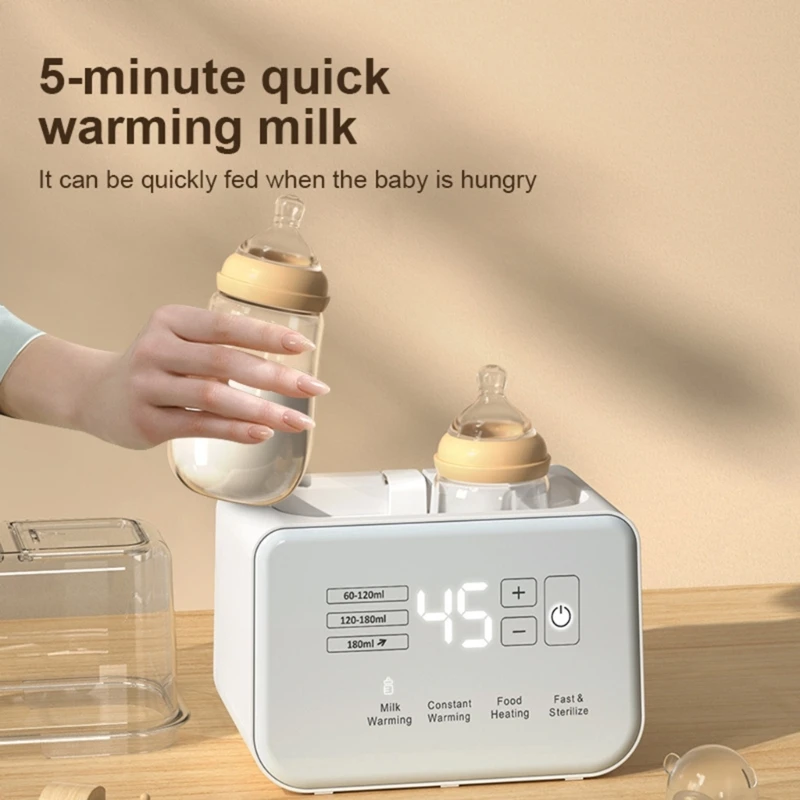 Aquecedor mamadeira multifuncional com controle temperatura display digital