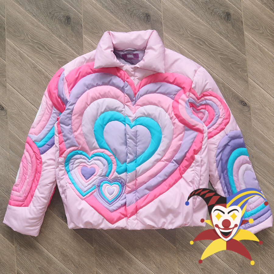 ERL HEARTS PUFFER JACK Parkas Männer Frauen 1:1 Top Qualität Patchwork verdicken Daunenjacke Mäntel