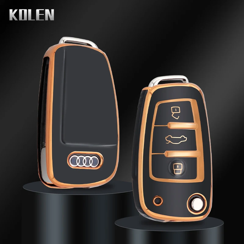 Funda de TPU para llave de coche, accesorio a la moda para Audi A1, A3, 8P, 8L, A4, A5, B6, B7, A6, A7, C5, C6, 4F, Q3, Q5, Q7, Q8, TT, S3, S4, S6, RS