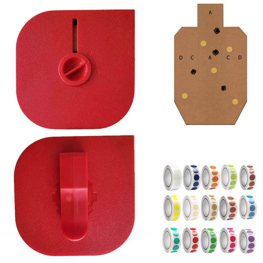 Adesivos de alvo de tiro dispensador rápido ipsc diâmetro 19mm 1000 pçs adesivos de gesso bullseye buraco remendo dispensador com clipe de cinto