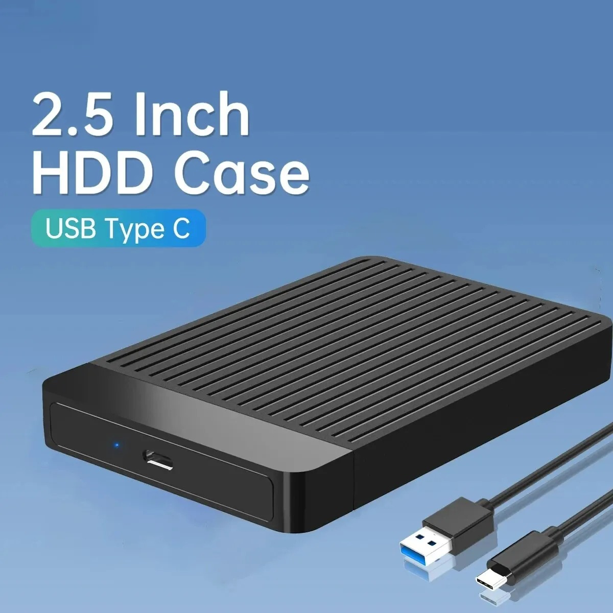 Корпус для внешнего жесткого диска 2,5 дюйма, USB C 3,1, 6 Гбит/с ,2.5 Inch SSD Case External Hard Disk Drive Adapter SATA HDD Enclosure USB C 3.1 6Gbps For PC MacBook Laptop HD Disk Storage Box
