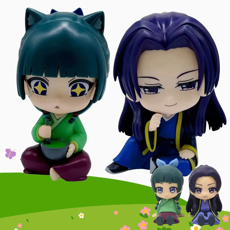 Neue The Apothecary Diaries Maomao Jinshi Mini Figur Anime Peripherie Kawaii Sitzende Spielzeug Desktop Auto Ornamente Modell Geschenke
