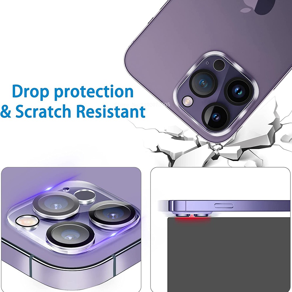 Vidrio Protector de cubierta completa para iPhone, 11, 12, 13, 14, 15 Pro Max, Protector de cámara para iPhone 13, 14 Mini Ultra, no afecta a la noche, 4 piezas