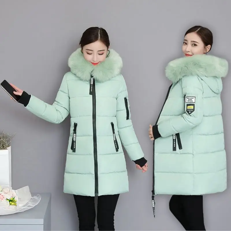 Veste en coton avec col en fourrure pour femmes, pardessus amincissant, mode coréenne, mode automne et hiver, nouveaux vêtements, chemisiers Y