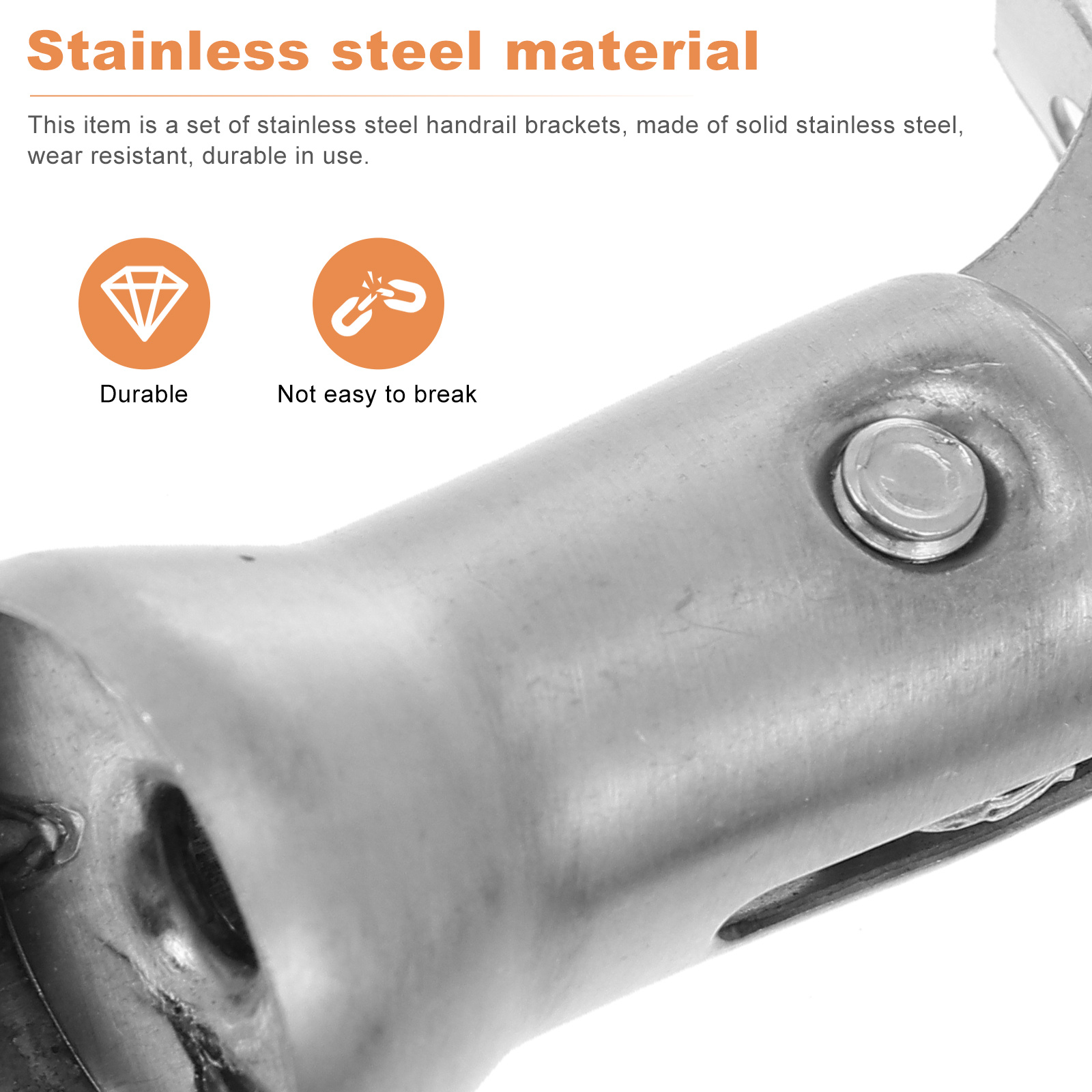 4Pcs Metall Handlauf Halterung Robuste Geländer Spalte Rost Beweis Widerstand Moderne Dekor Handlauf Halterung