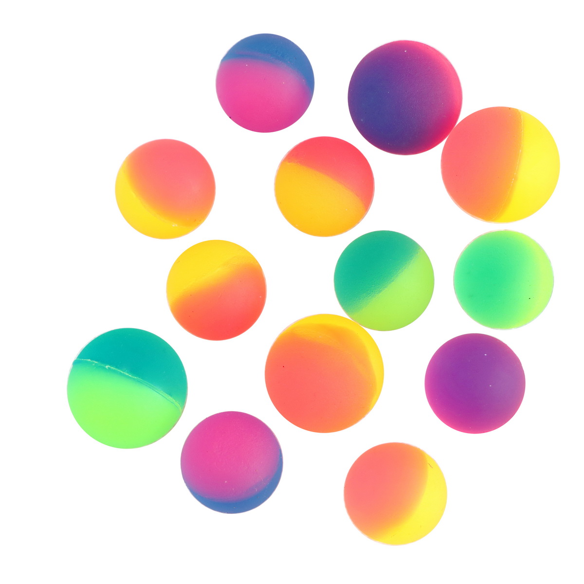 24/30/42/55 ミリメートル二色弾性ボールおもちゃ子供色の少年バウンスボールゴム子供スポーツゲーム弾性ジャンプボール