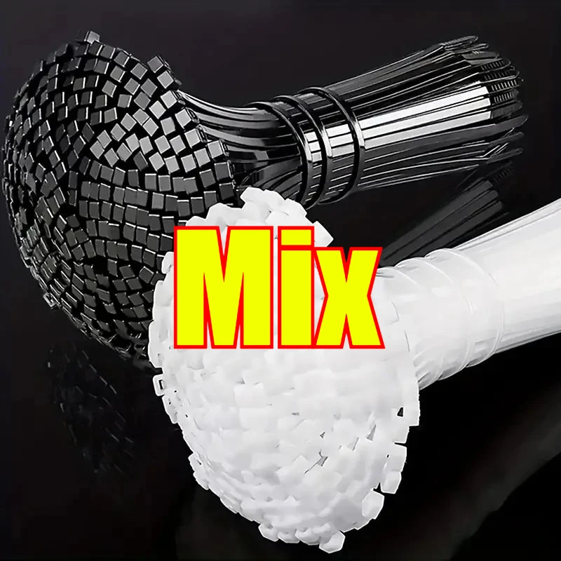 Nylon Cable Ties Adjustable Self-locking Cord Ties Straps Fastening Loop Reusable Plastic Wire Ties For Home Office