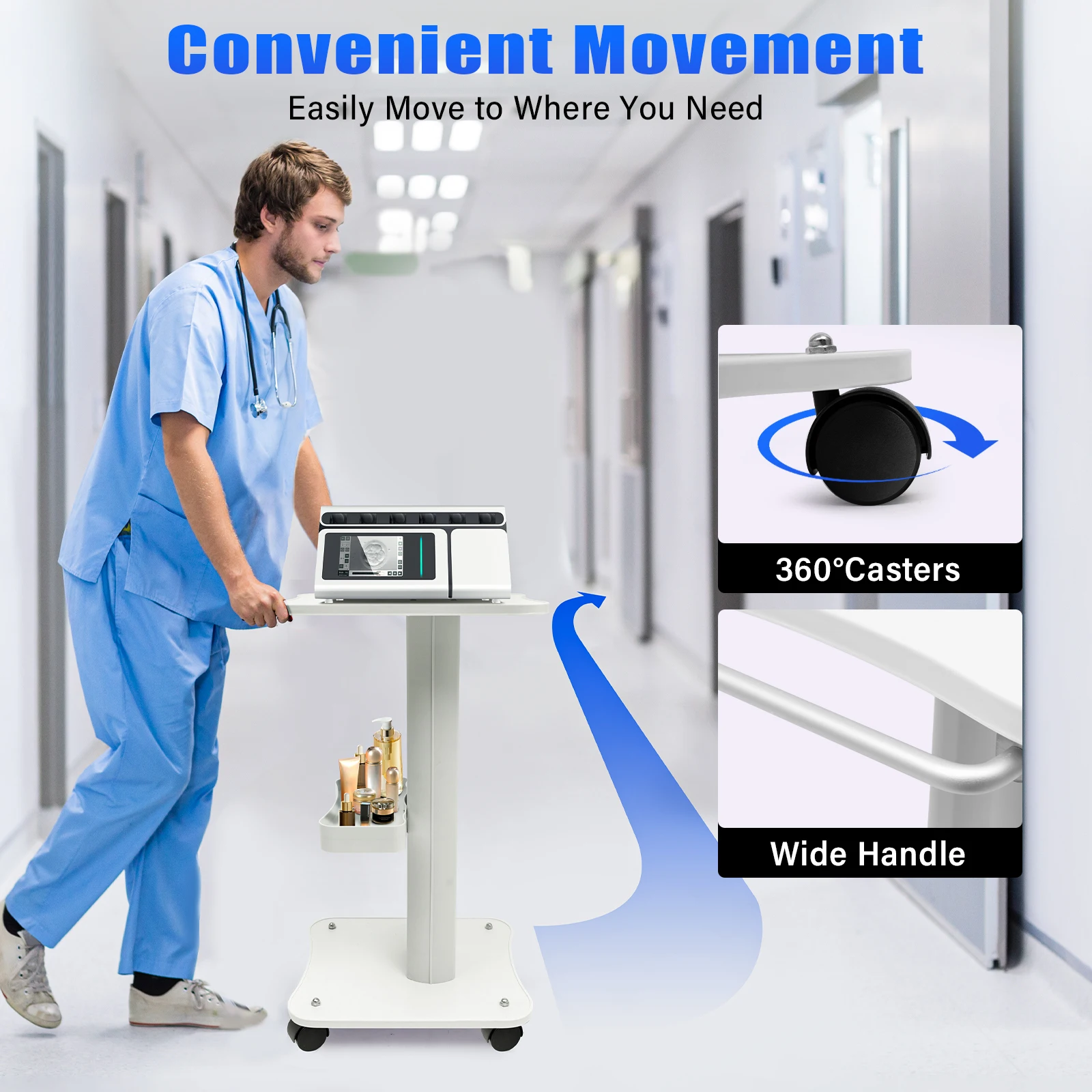 Carrello ausiliario per bellezza Carrello per salone Carrello portaoggetti Carrello portaoggetti Carrello portaoggetti con ruota Carrello portaoggetti per mobili per salone spa