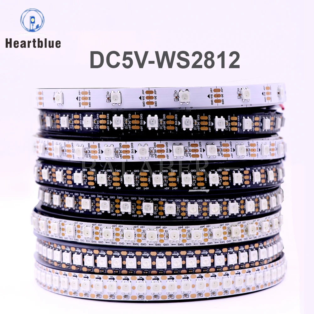 WS2811 WS2812 WS2813 WS2815 DC 5 В 12 В адресные и программируемые светодиодные ленты с изменением цвета для красочного освещения