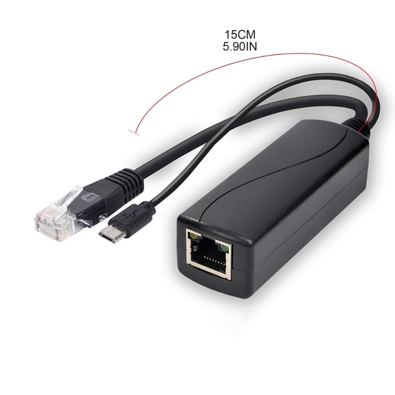 Divisor PoE 5V MicroUSB Power Over Ethernet 48V a 5V POE Splitter para cámara IP MicroUSB tipo C dc5.5 2,1 dc3.5 35