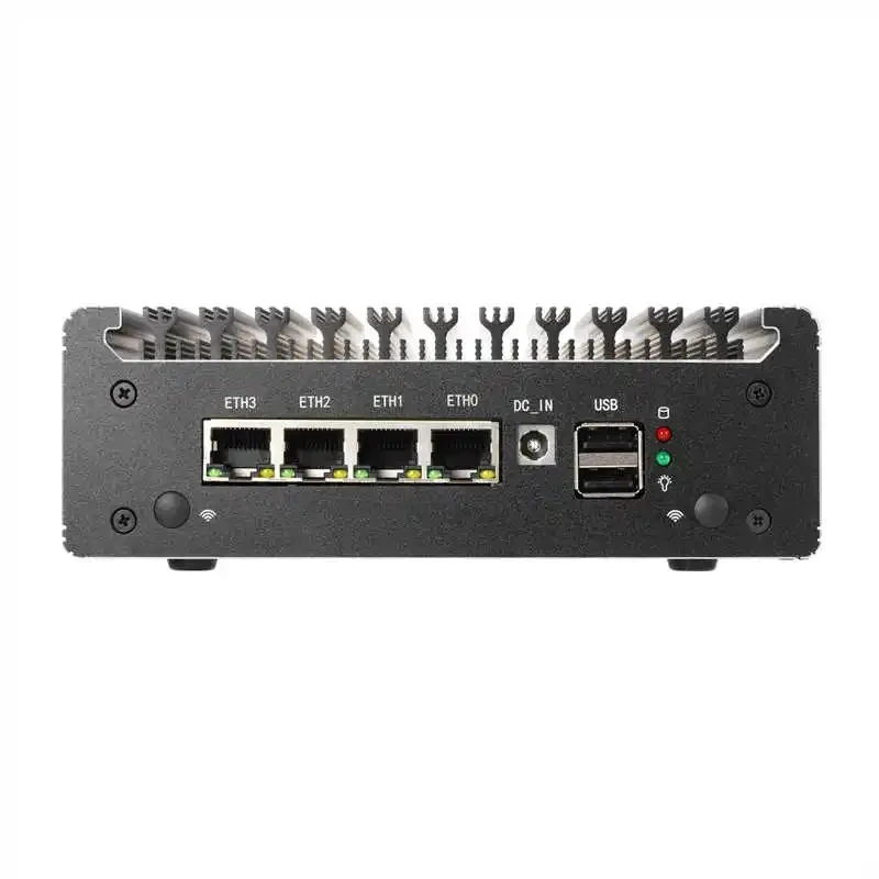 Topton Solid Fanless Mini PC Intel N150 Pentium N6005 4 LANs i226-V 2.5G DDR4 COM USB-C pfSense OPNsense ESXi Firewall Computer