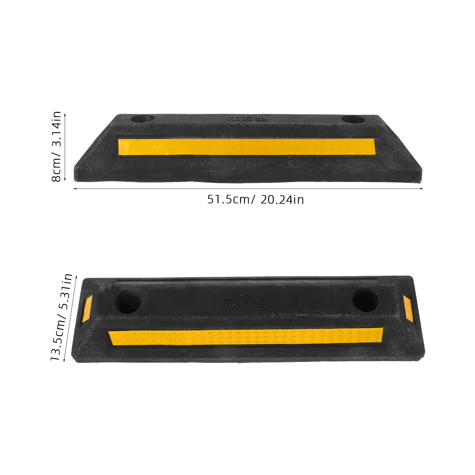 Accessori per auto Tappo in gomma Fermaporta per garage per vialetto Indicatore paraurti 5150X1350X800CM Ruota per blocco pavimento pneumatici