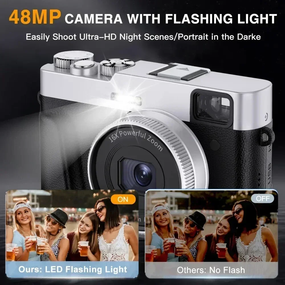 48 Million Pixel HD Digital Camera Retro Shooting Viewfinder Electronic Anti-Shake SLR Cameras Student Micro-Single Cam NEW