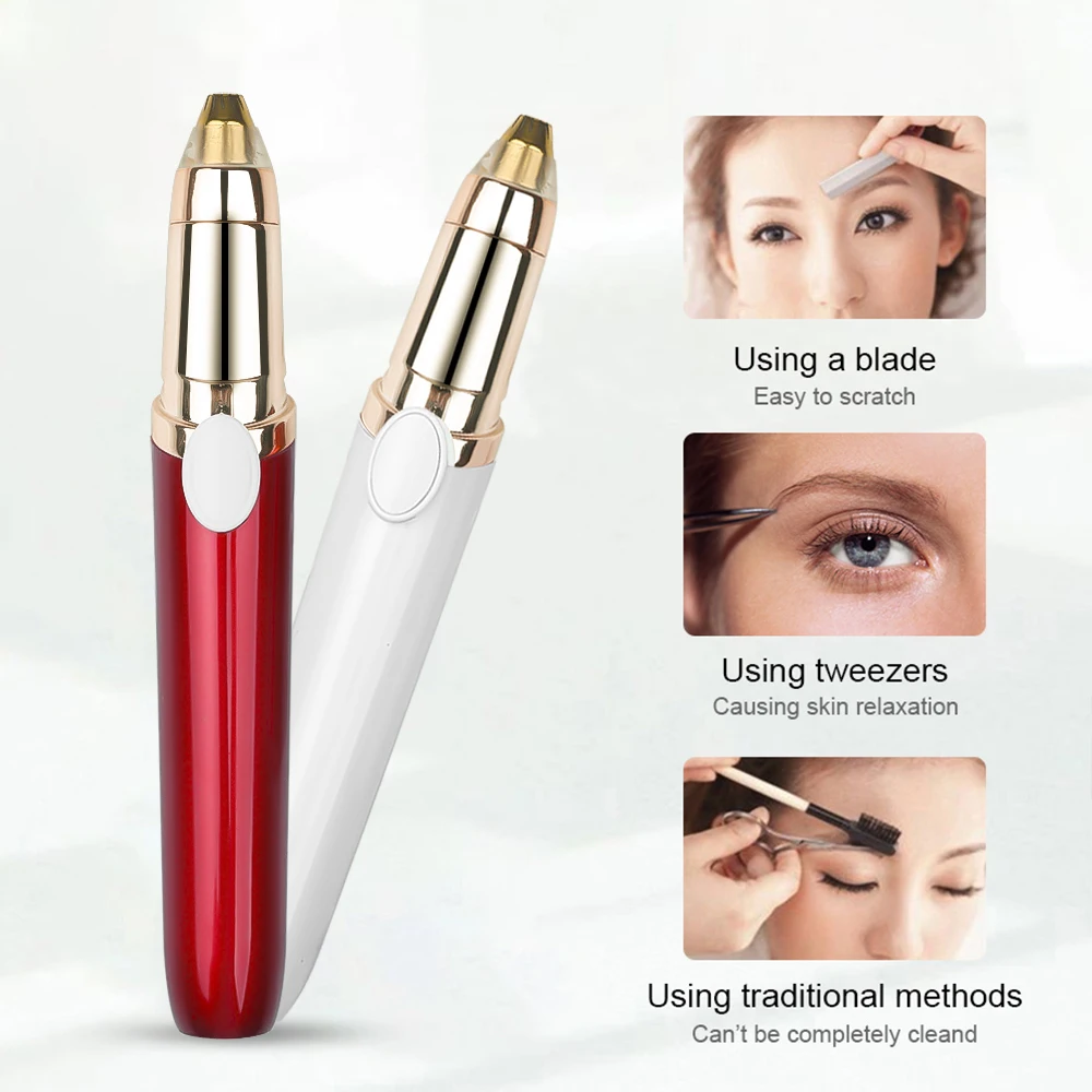 Mini recortador de cejas eléctrico, utensilio para eliminar el vello Facial, depiladora de cejas indolora, cuchilla de afeitar, moldeador de cejas para mujeres, herramienta de belleza