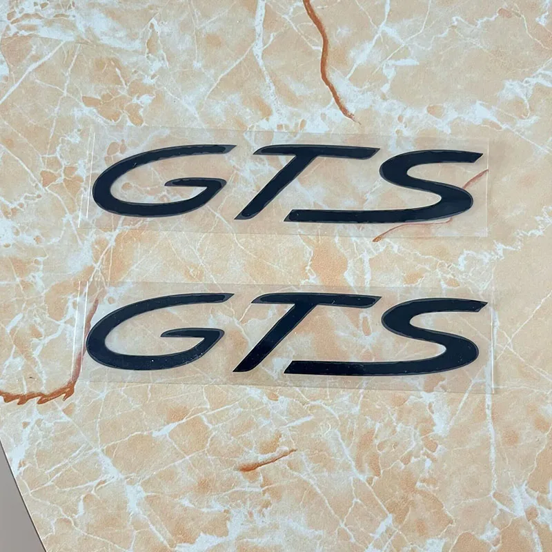 2 uds estilo de coche GTS emblema del cuerpo insignia pegatina para Porsche Panamera Spyder Carrera Macan Boxster Cayman Cayenne 971 911 718