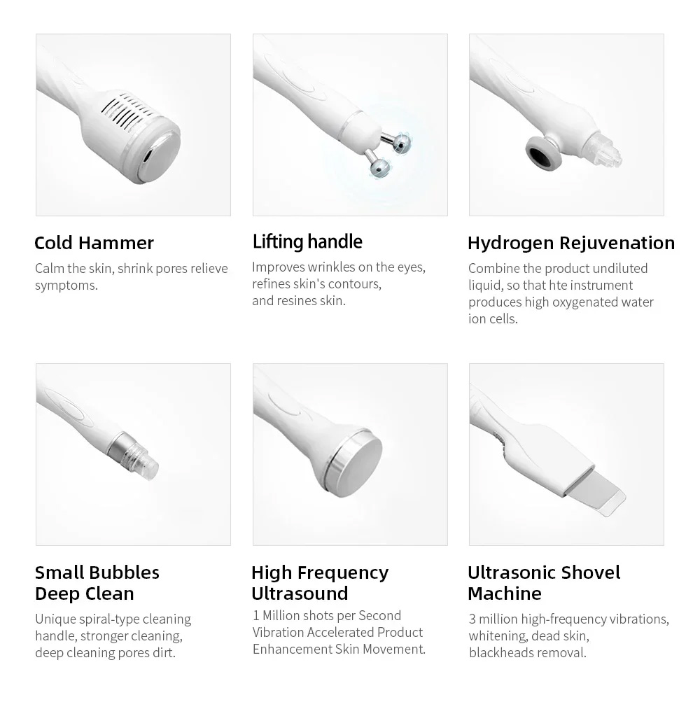 Nourishbel 6in1 Hydro Microdermabrasion Aqua Peeling H2O2 Gesichtsmaschine Hydra Wasser Dermabrasion Peel Sauerstoff Jet Beauty