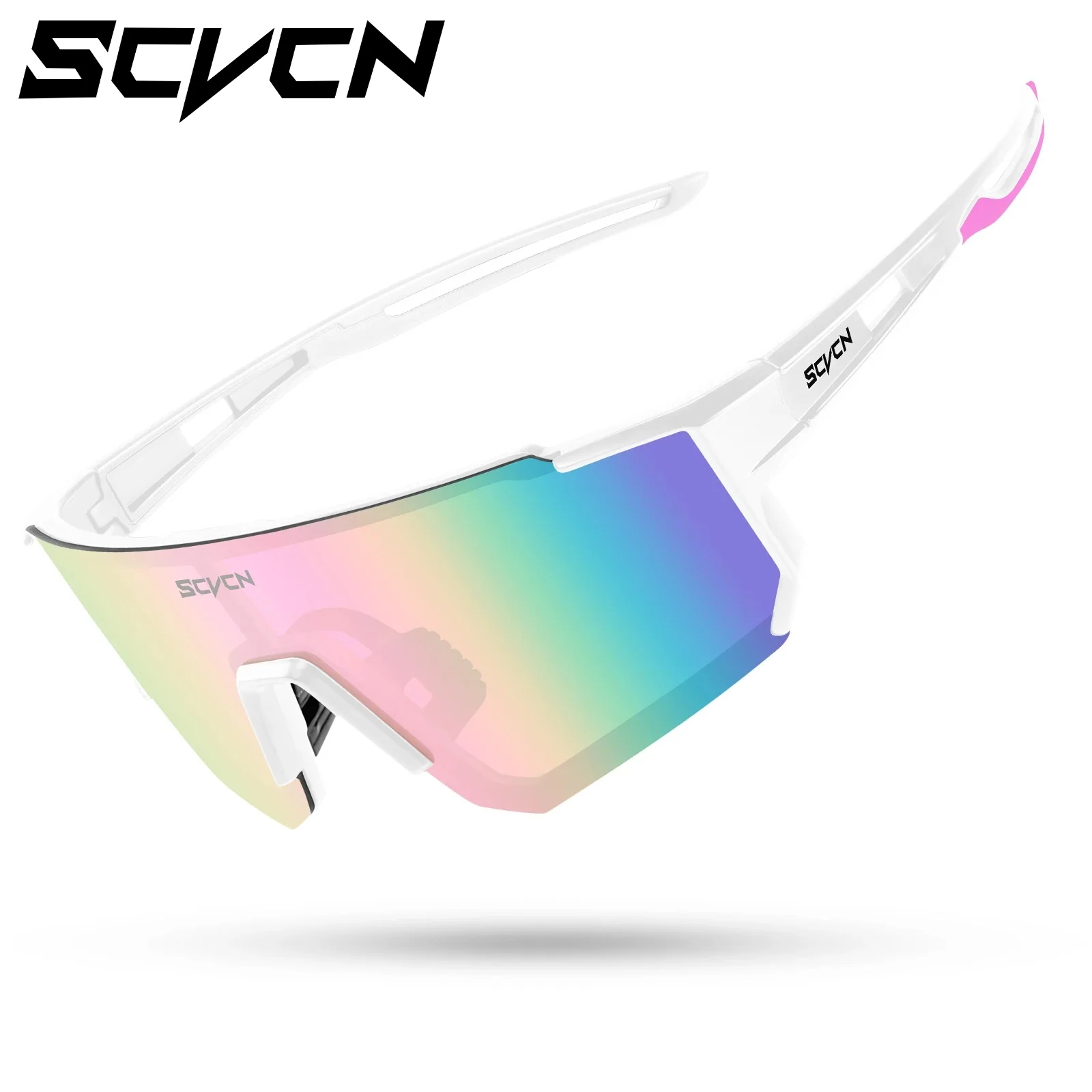 SCVCN Modische Sonnenbrille für Herren, Sport, Radfahren, Brille, Fahrrad, Wandern, Camping, Golf, UV400, Schutzbrille, Damen, Baseball