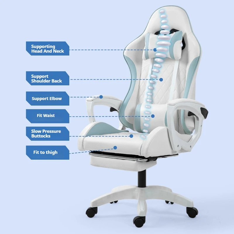 Vente chaude chaise de jeu ergonomique course chaise de jeu sédentaire confortable maison ordinateur chaise pour bureau ordinateur salon