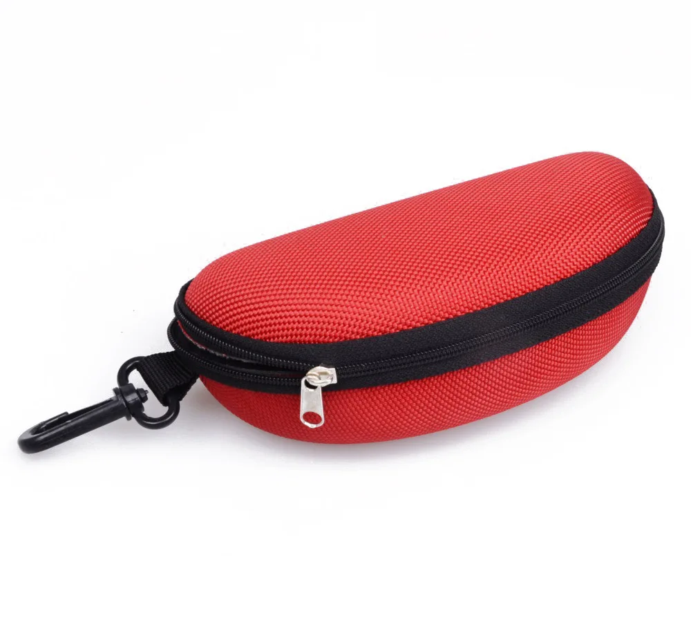 Portable EVA Glasses Case with Carabiner Hook Colorful Sunglasses Hard Case Zipper Eyeglasses Protector Box Holder New 2024