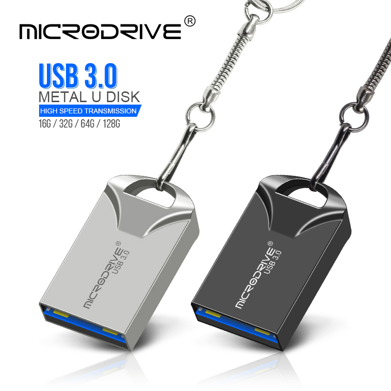 Impermeable Super Mini unidad flash usb pen Drive 32GB metal usb 3,0 flash usb stick pendrive 64GB para cle usb 128 gb