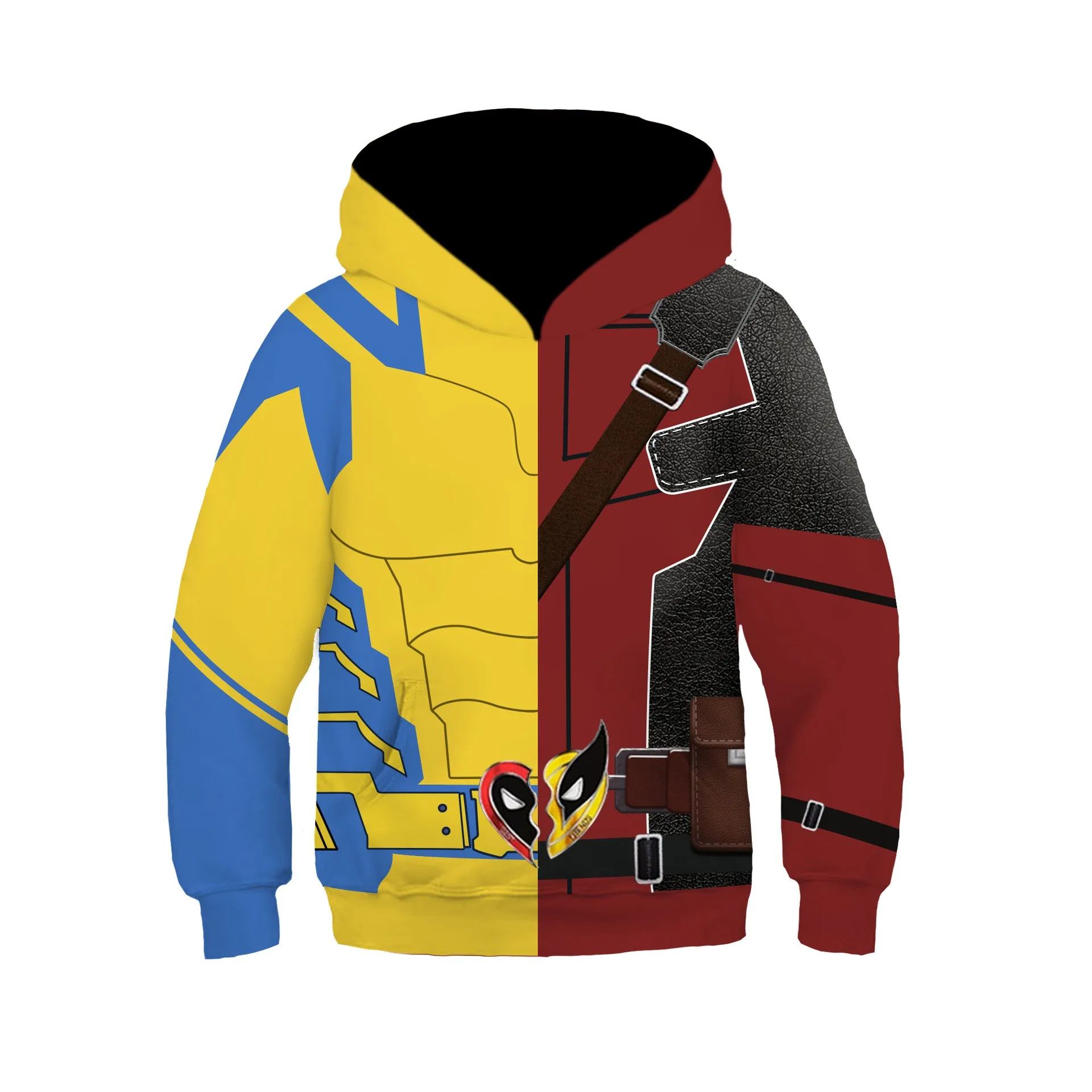 Deadpool Wolverine Superhero Cosplay bluza z kapturem sweter dres codzienny Halloween kurtka świąteczna topy bluzy dla dzieci chłopiec