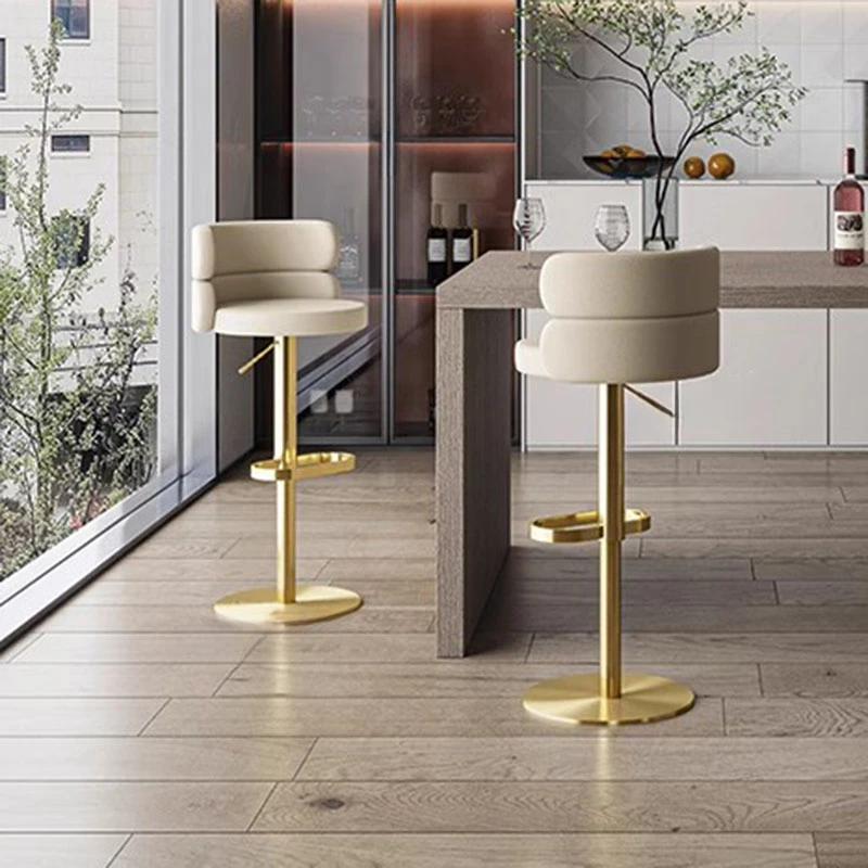 Cadeiras modernas de lounge para mulheres, cadeiras altas para quarto, sala de estar, bancos brancos, acessórios da casa