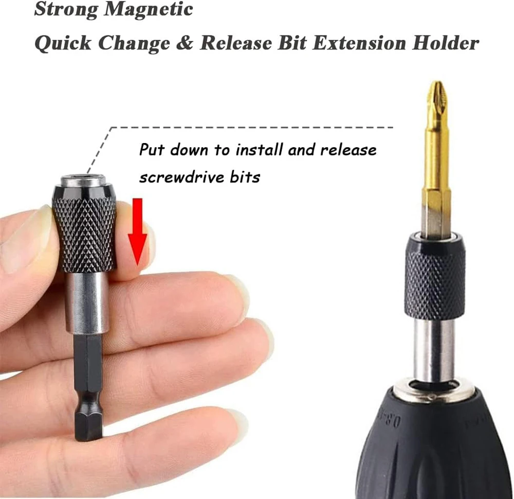60/100/150mm Zeshoekige Quick-release zelfsluitende Verlengstuk Elektrische Boor Driver Quick Transfer staaf Schroevendraaier Tool Set