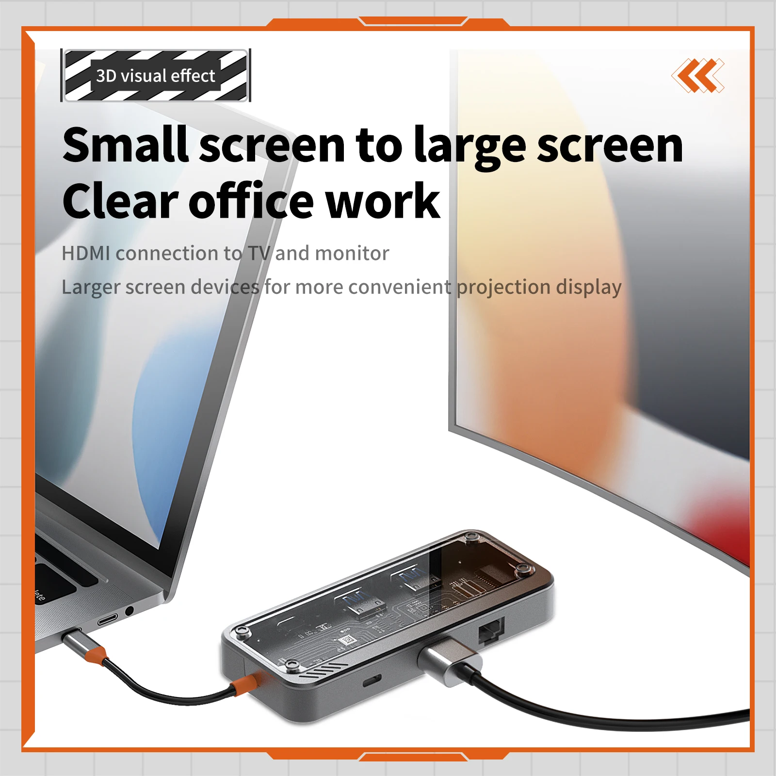 Basix USB C Hub Type C to Ethernet Port PD 100W Adapter for Macbook Pro USB 3.0 Hub Laptop Tablet usb c hub docking station
