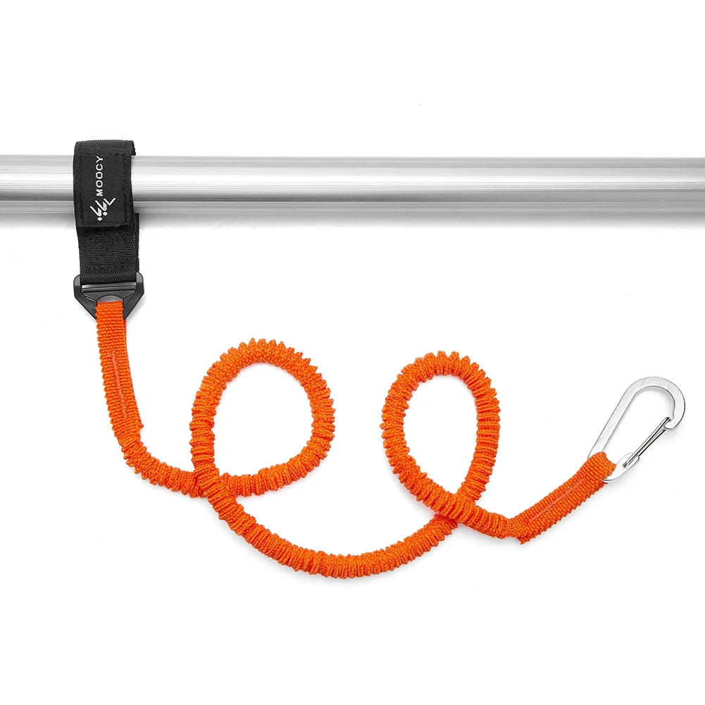 Guinzaglio elastico per Kayak regolabile con gancio di sicurezza canna da pesca palo per cordino arrotolato corda per legare accessori per barche a remi