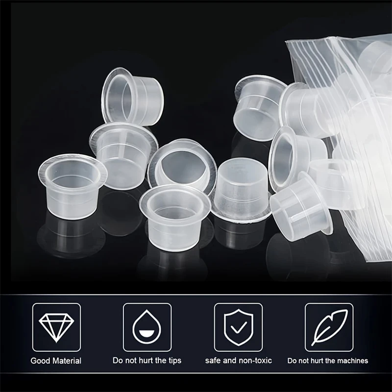 100 stuks meerdere maten wegwerp tattoo-inktbeker permanente make-up kleurpigmentbeker container tattoo-accessoire voor tattoo-artiesten
