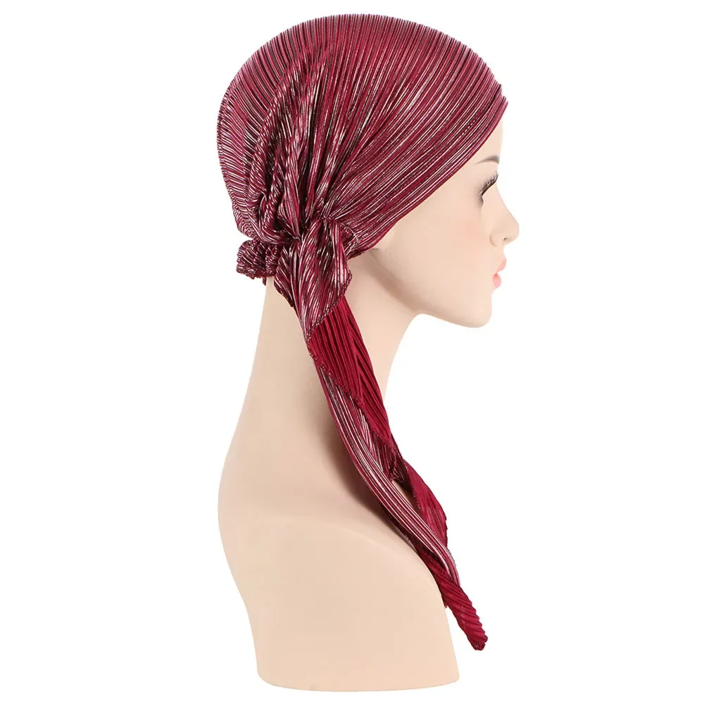 Elástico cor sólida pré-amarrado hijab envoltório cabeça cachecol chapéus turbante muçulmano gorro para mulheres chapéu interno moda feminina turbantes bonés