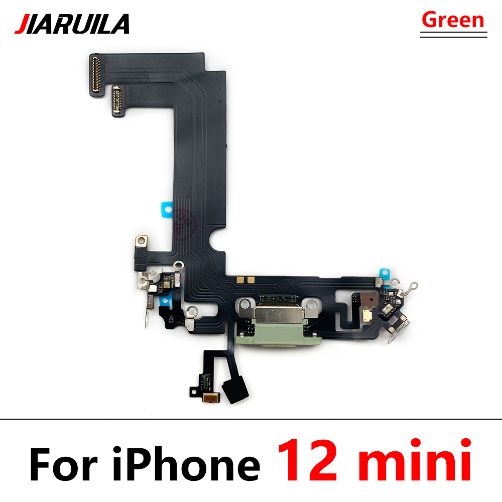 Nuevo probado para iPhone 12 / 12 mini / 12 Pro Max cargador USB puerto de carga conector de clavija placa de micrófono Cable flexible
