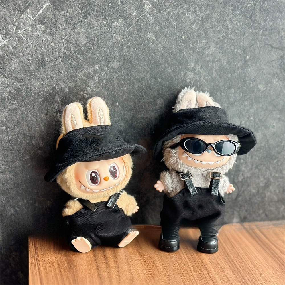 Mini owalne okulary przeciwsłoneczne do Labubu, modne plastikowe okulary do mini pluszaków Labubu, akcesoria do okularów.
