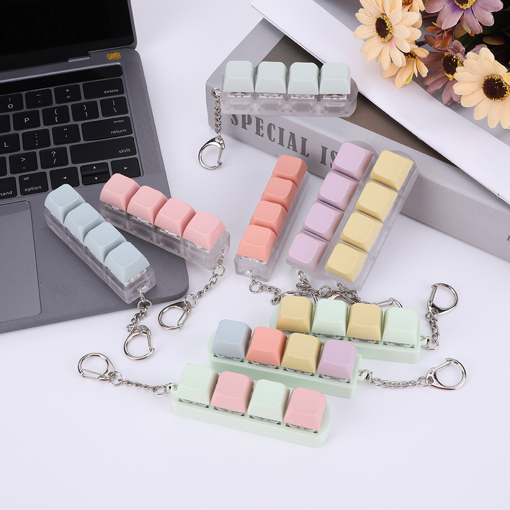 ของเล่นกุญแจคีย์บอร์ด DIY ปุ่มกดพวงกุญแจของเล่นคลายเครียดสำหรับของขวัญผู้ใหญ่เพื่อ Relief ฆ่าเวลา