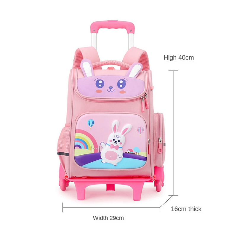 Kids Trolley Backpack For Girls Primary School Rolling Backpack for Boys School bag with Wheels School Wheeled Backpack Book Bag