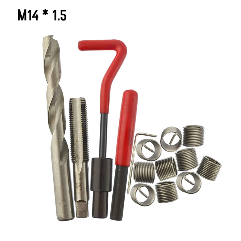 15 pcs/20 pcs/30 pcs เมตริกด้ายซ่อมชุด M5 M6 M8 M10 M12 M14 Helicoil รถ Pro COIL เครื่องมือด้ายรถซ่อมชุดเครื่องมือ