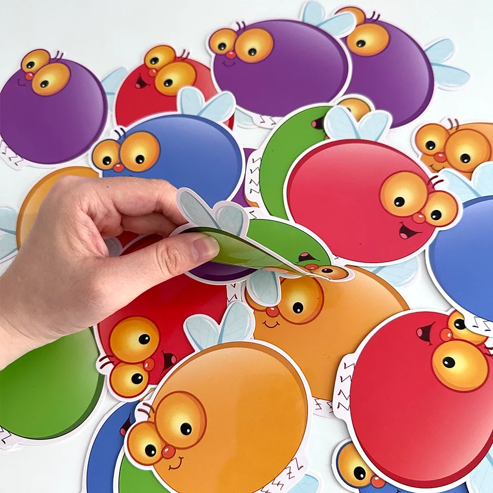 Fly Swatter Game Learning Game for Kids Double Sides Erasable Children Practice Letter / Numbers/ Color Words / Sight Words