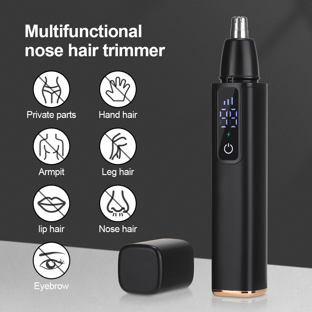 男性と女性のためのLEDディスプレイ付き電動バリカン,鼻と耳の脱毛器,フェイシャルケアキット,USB充電,家庭用ツール