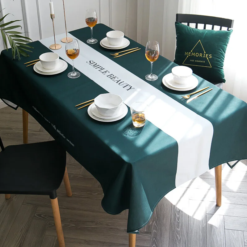 Modern Household Anti-fouling Nordic Tablecloth Rectangular Coffee Table Waterproof And Oil-proof Fabric Tablecloth Mantel Mesa